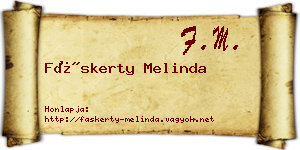 Fáskerty Melinda névjegykártya