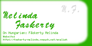 melinda faskerty business card