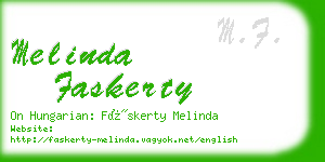 melinda faskerty business card